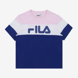 Fila Three Step Block Crop - Naisten Poolopaita - Koboltti | FI-75076